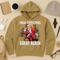 Make Christmas Great Again Santa Funny Christmas Pajamas Hoodie thumb 3