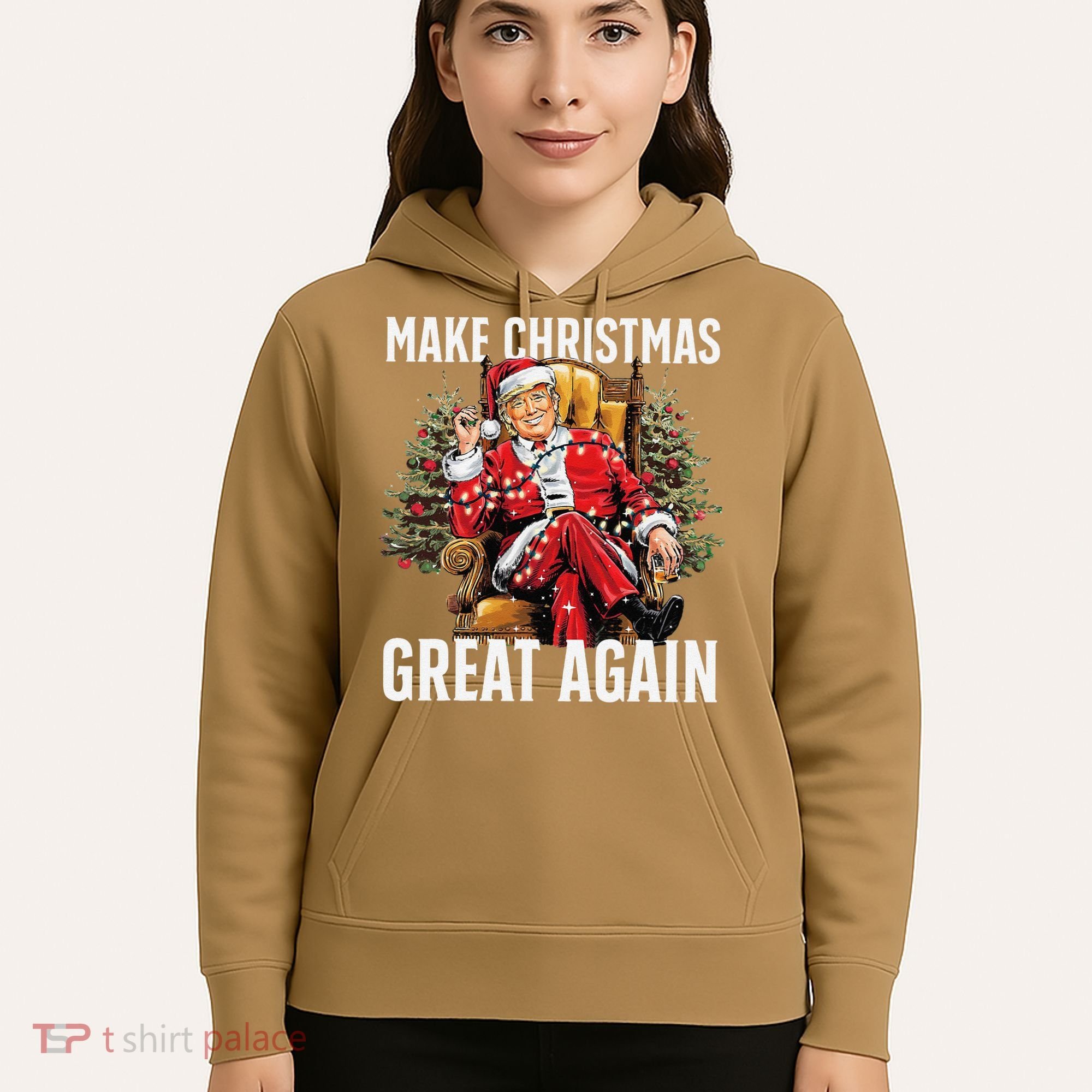 Make Christmas Great Again Santa Funny Christmas Pajamas Hoodie