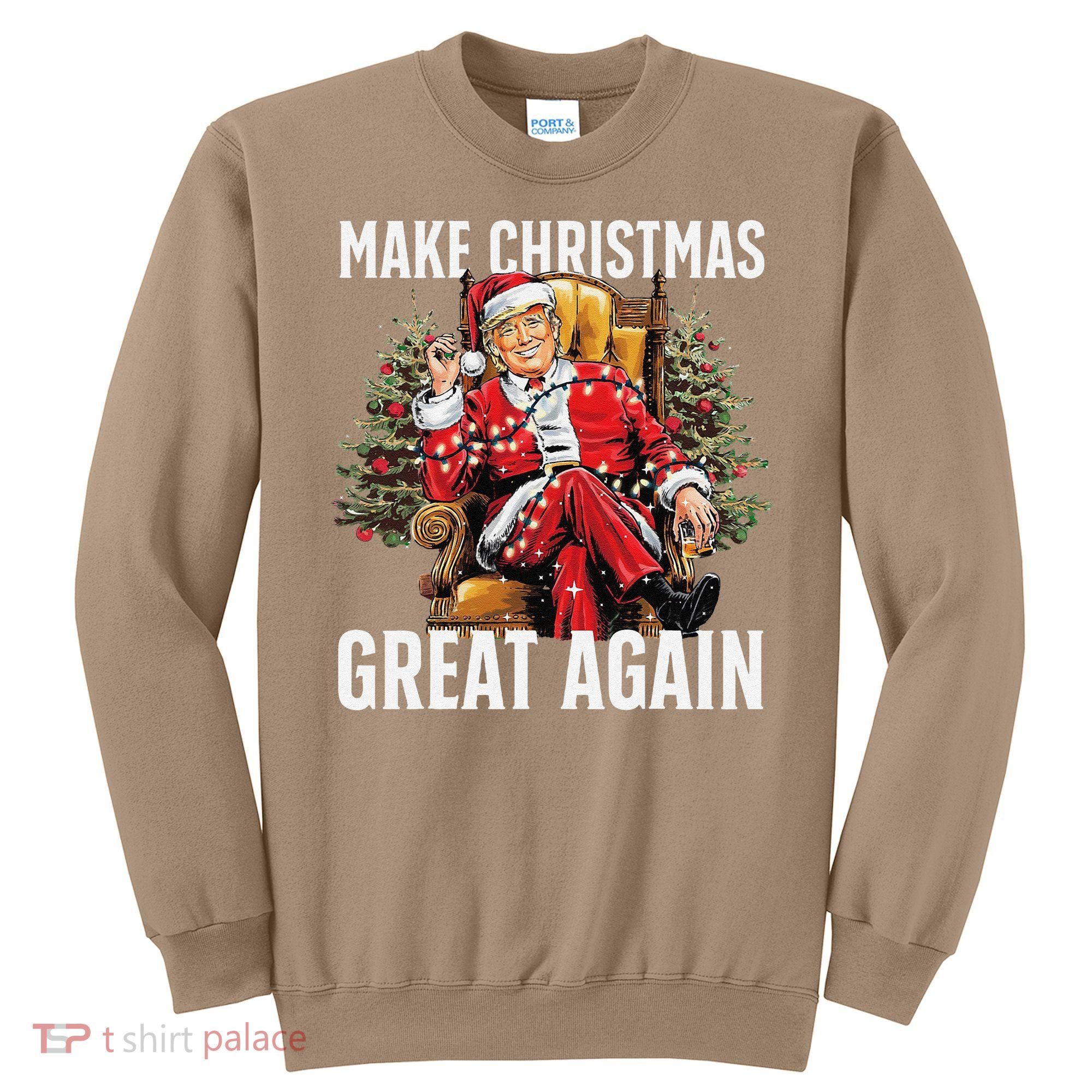 Make Christmas Great Again Santa Funny Christmas Pajamas Sweatshirt