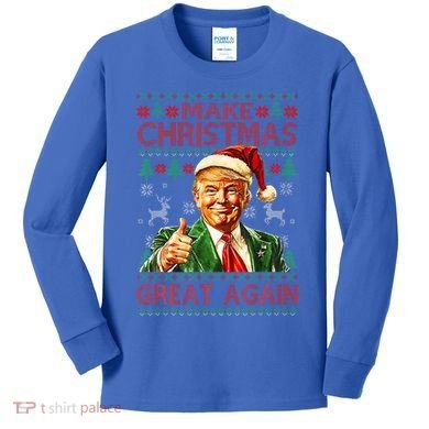 Make Christmas Great Again Kids Long Sleeve Shirt