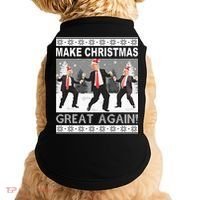 Make Christmas Great Again Trump Dancing Doggie Tank thumb 0