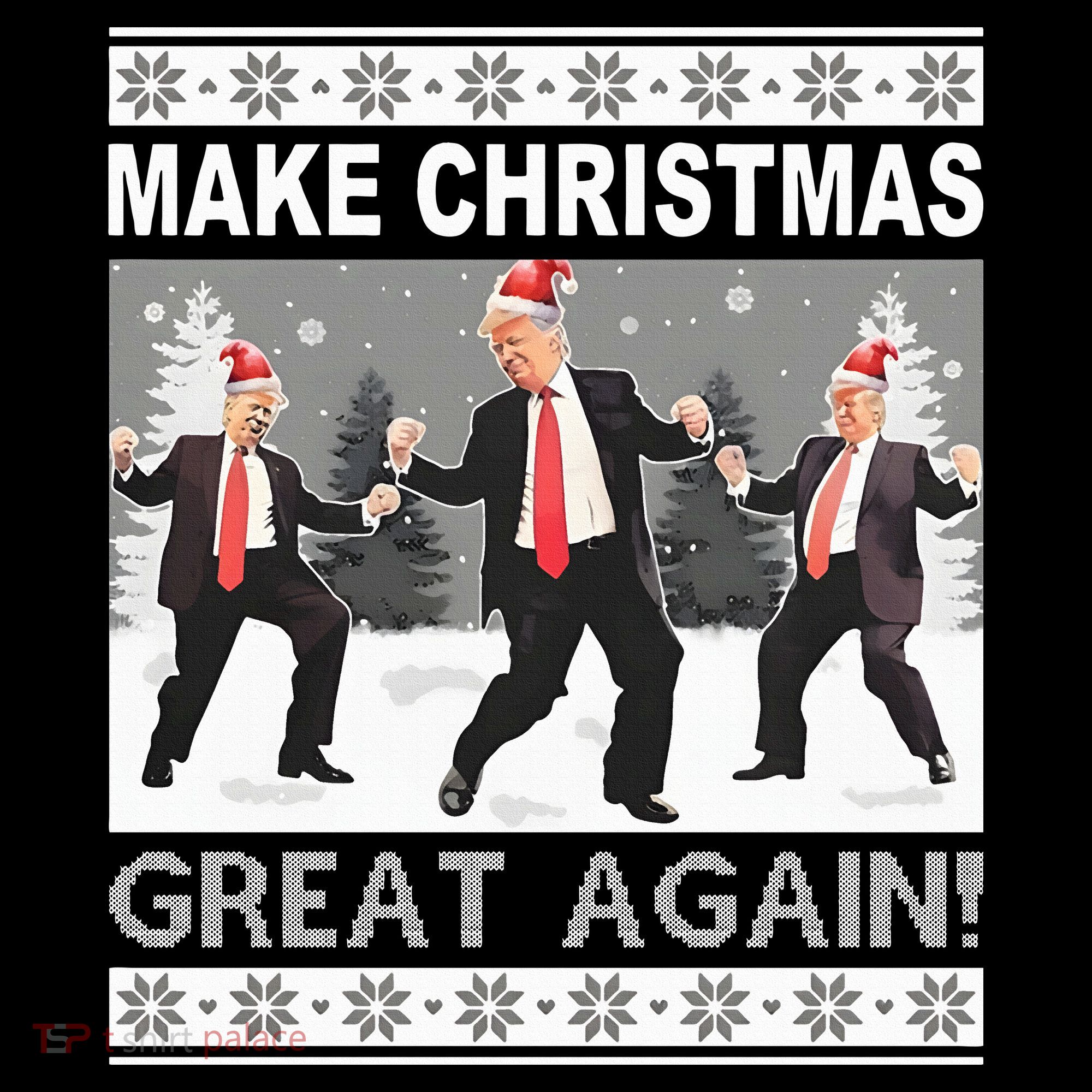 Make Christmas Great Again Trump Dancing Doggie Tank