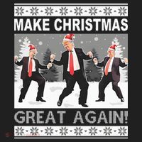 Make Christmas Great Again Trump Dancing Beanie thumb 2