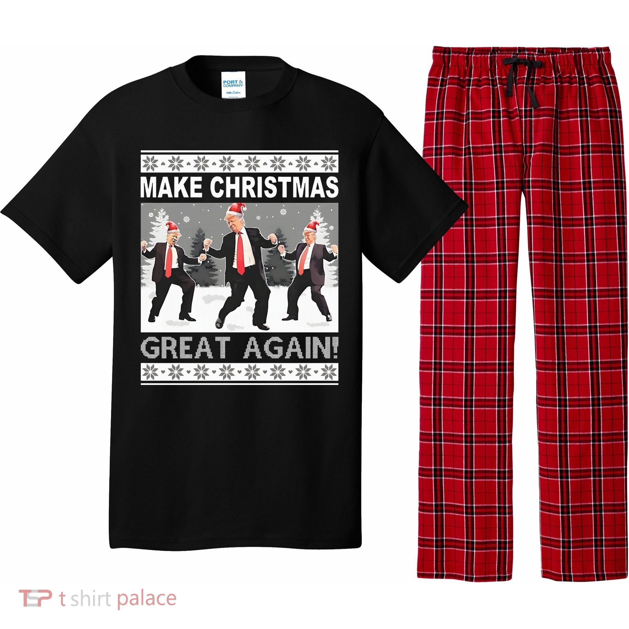 Make Christmas Great Again Trump Dancing Pajama Set