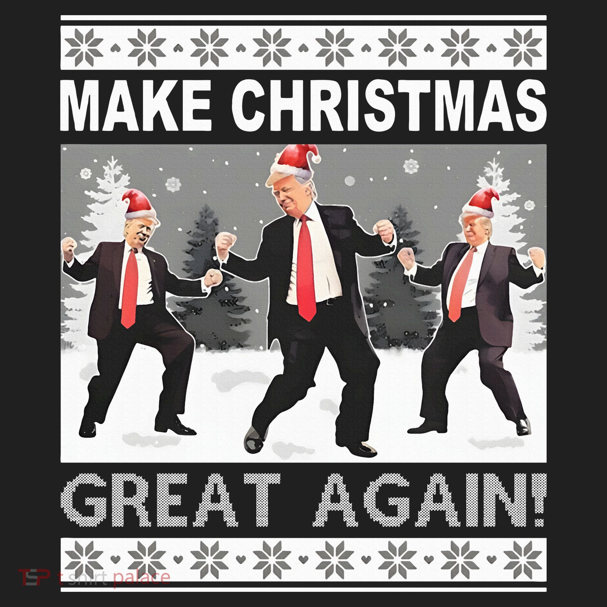 Make Christmas Great Again Trump Dancing Golf Towel