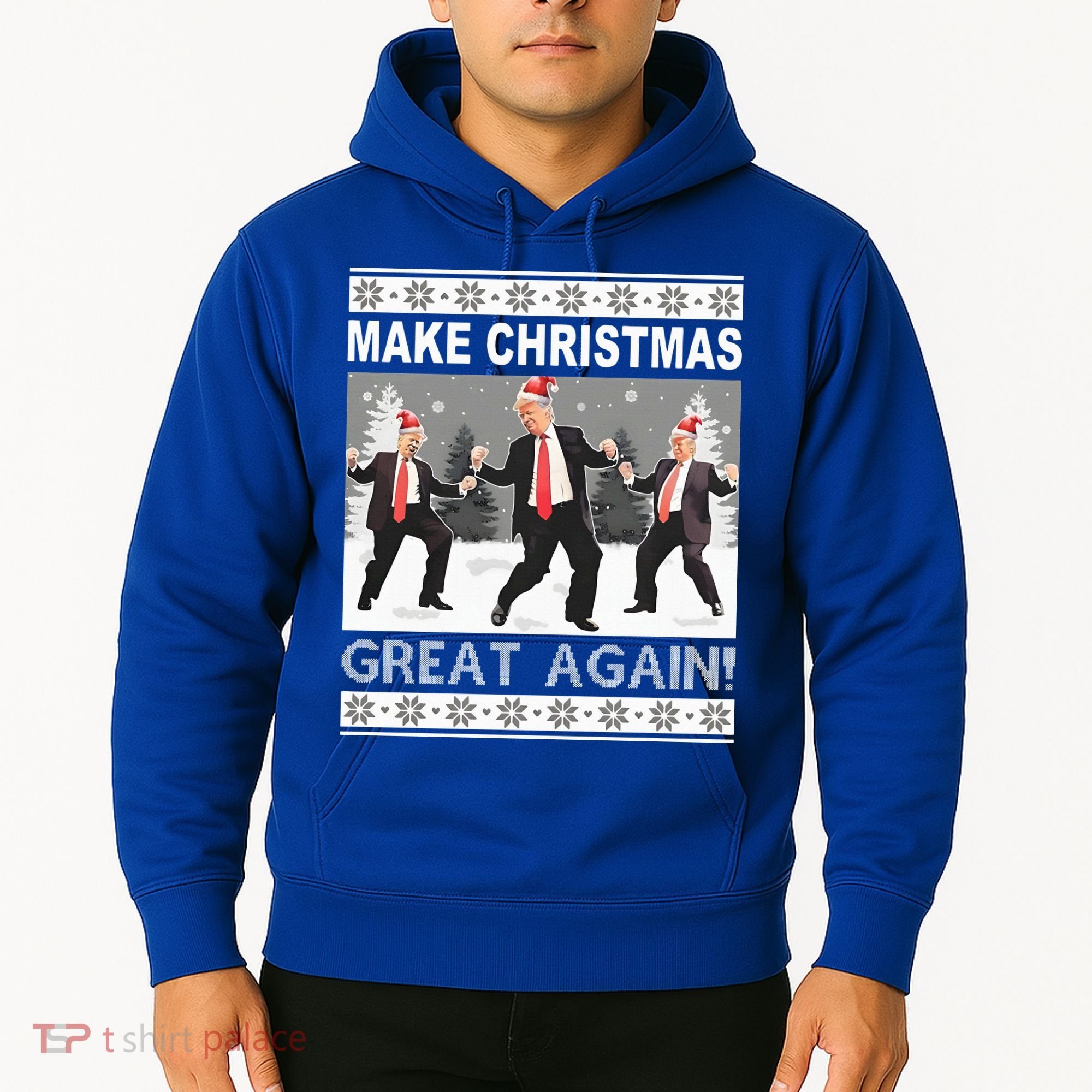 Make Christmas Great Again Trump Dancing Hoodie
