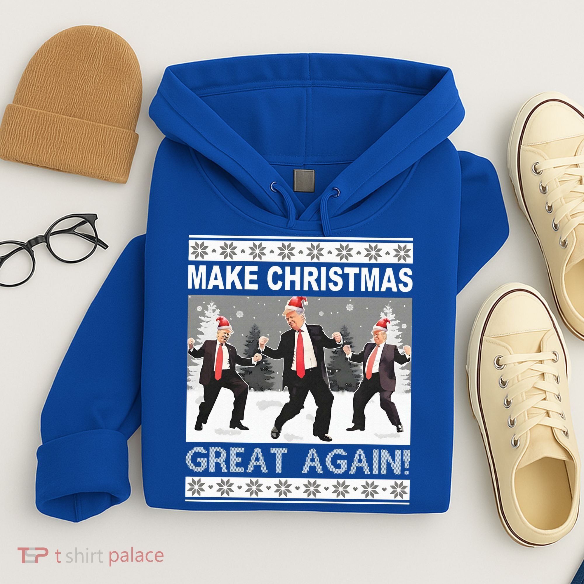 Make Christmas Great Again Trump Dancing Hoodie