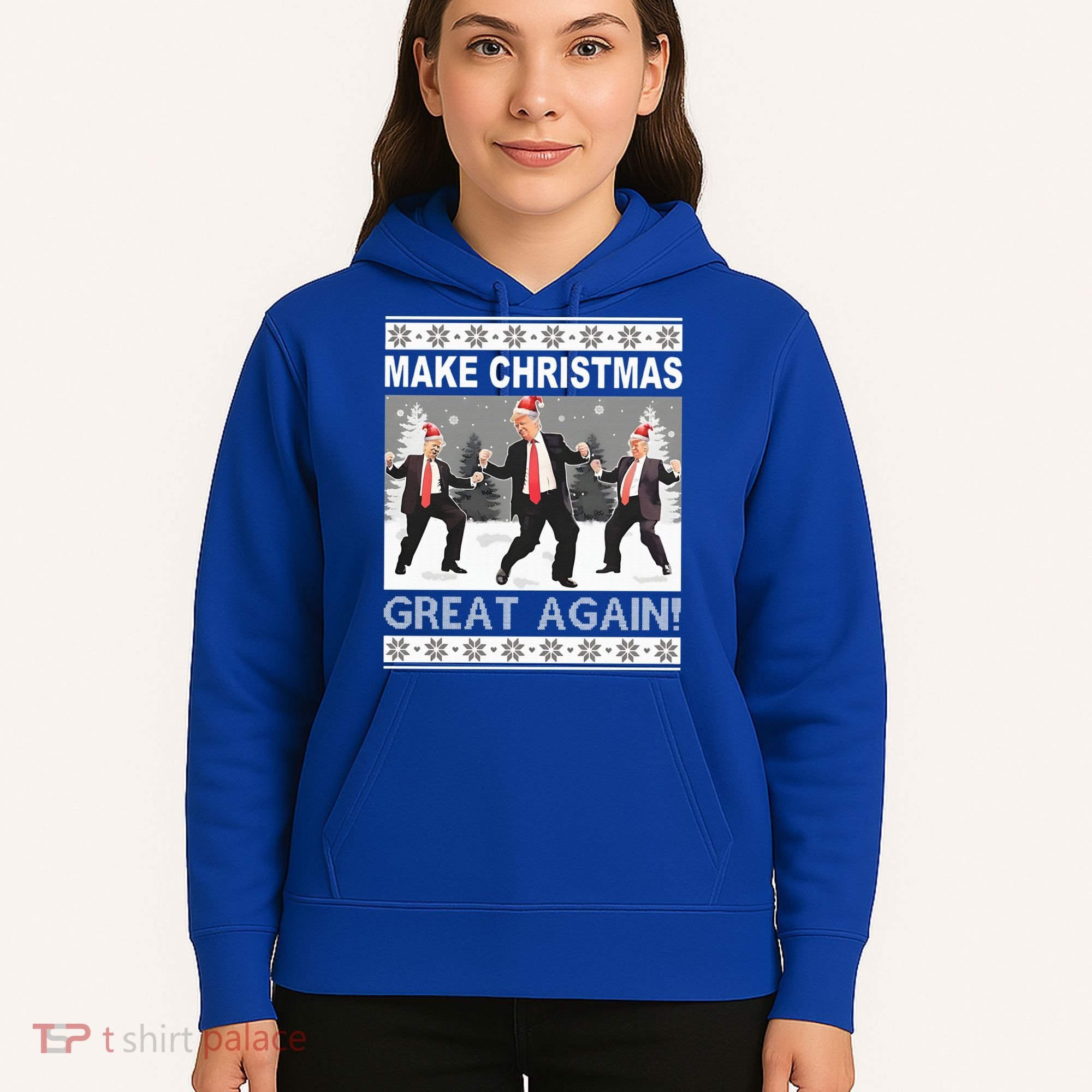 Make Christmas Great Again Trump Dancing Hoodie