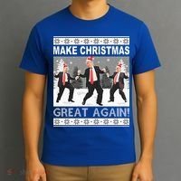 Make Christmas Great Again Trump Dancing T-Shirt thumb 3