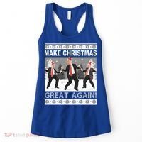 Make Christmas Great Again Trump Dancing Women's Tank Top thumb 0