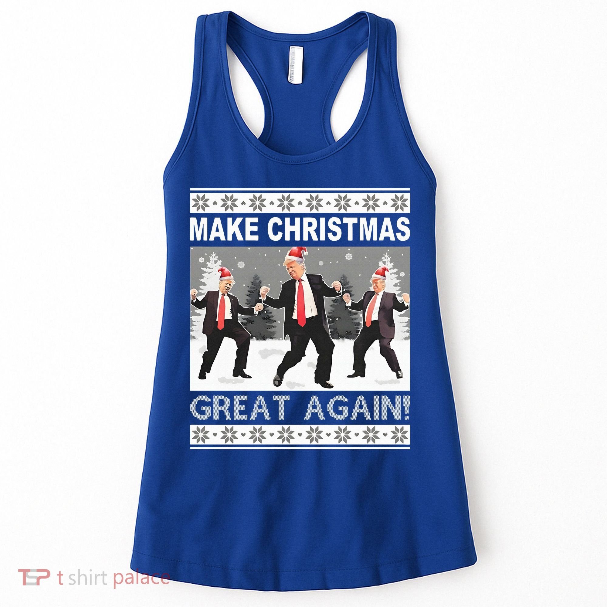 Make Christmas Great Again Trump Dancing Women's Tank Top
