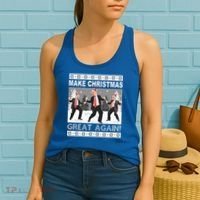 Make Christmas Great Again Trump Dancing Women's Tank Top thumb 2
