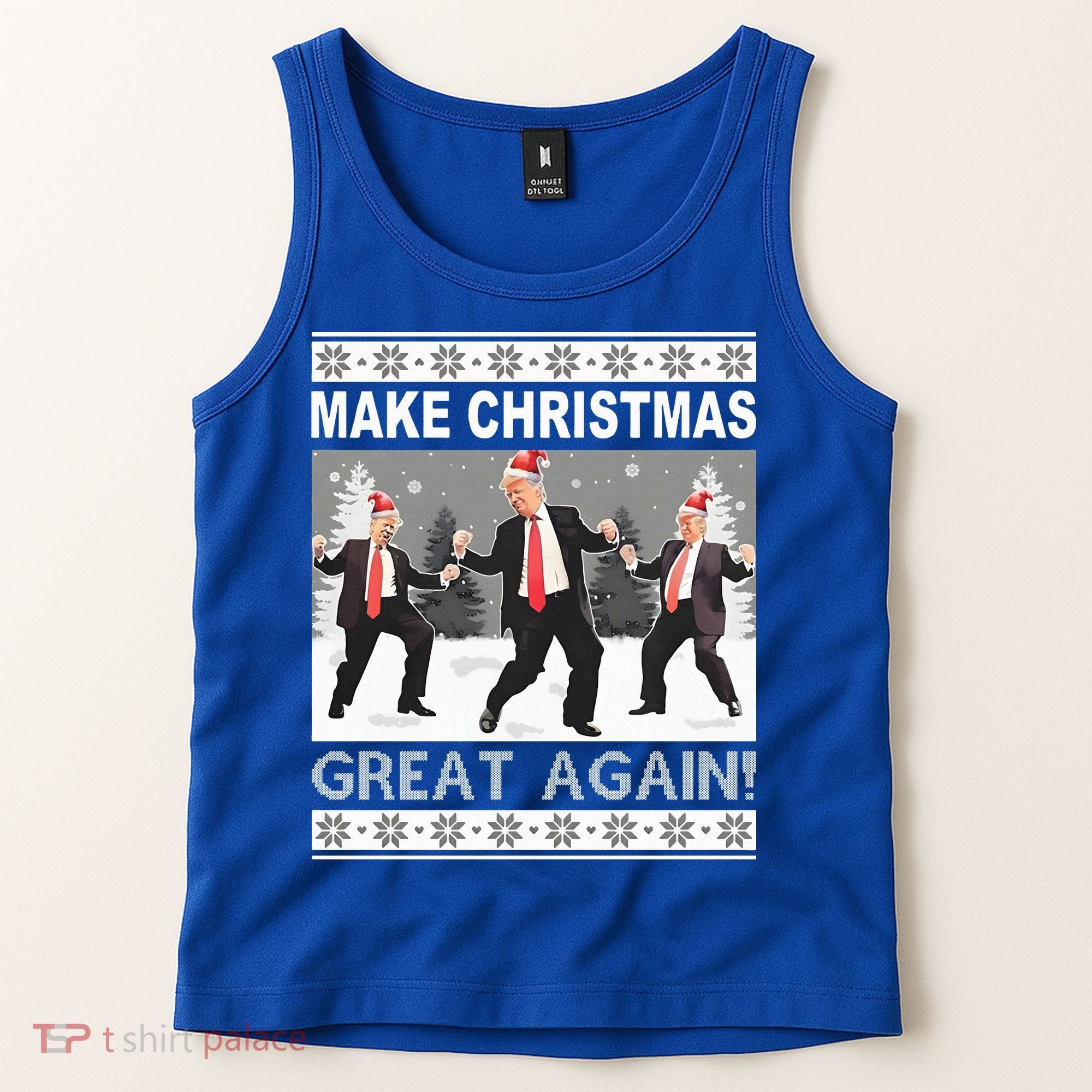 Make Christmas Great Again Trump Dancing Tank Top