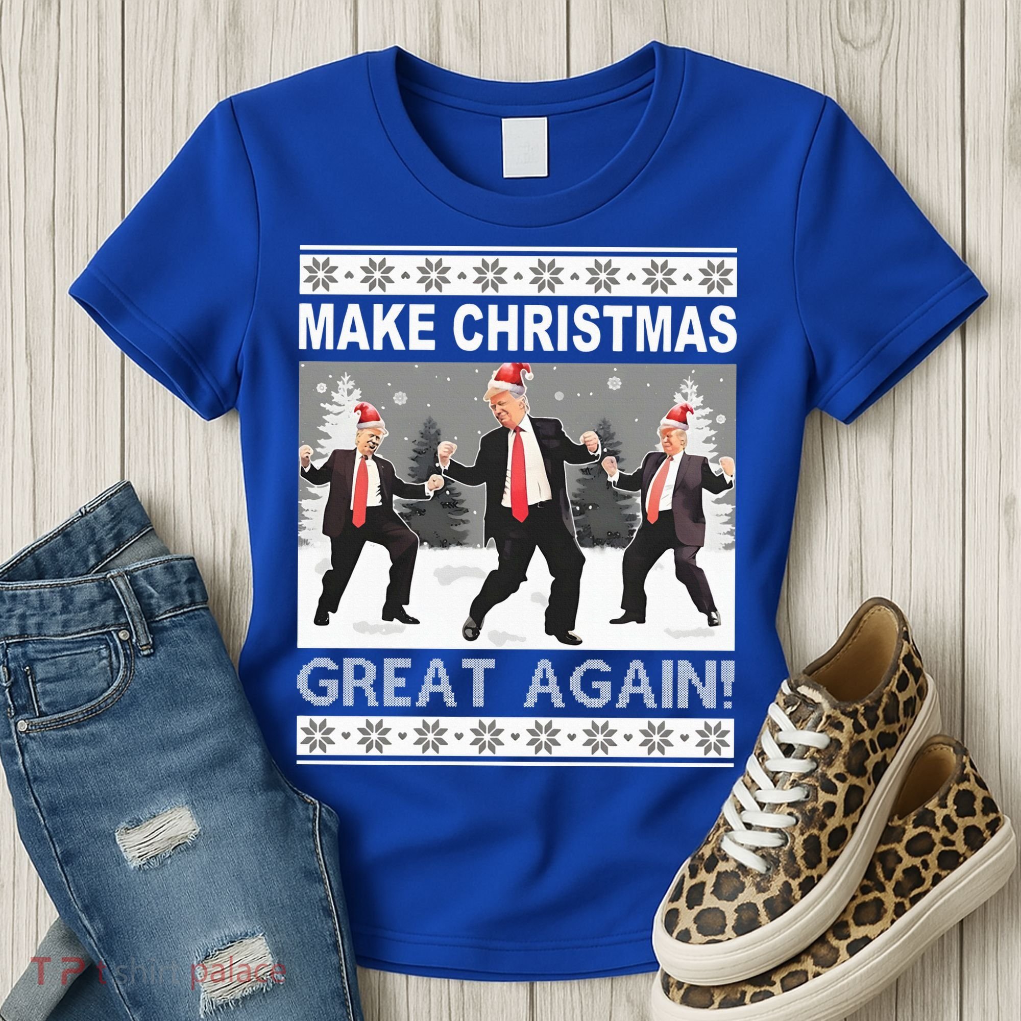 Make Christmas Great Again Trump Dancing Women's T-Shirt