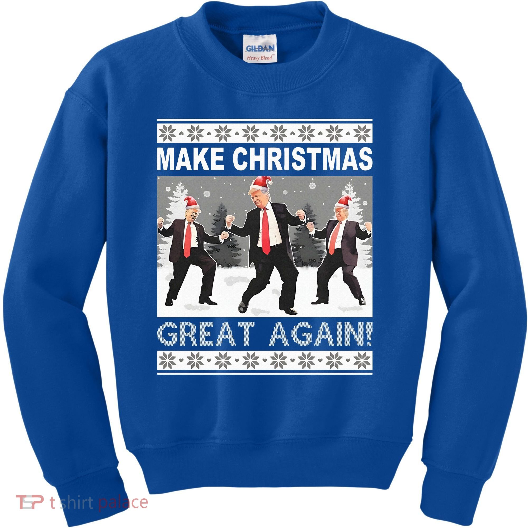 Make Christmas Great Again Trump Dancing Kids Sweatshirt