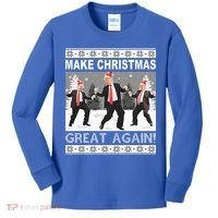 Make Christmas Great Again Trump Dancing Kids Long Sleeve Shirt thumb 0