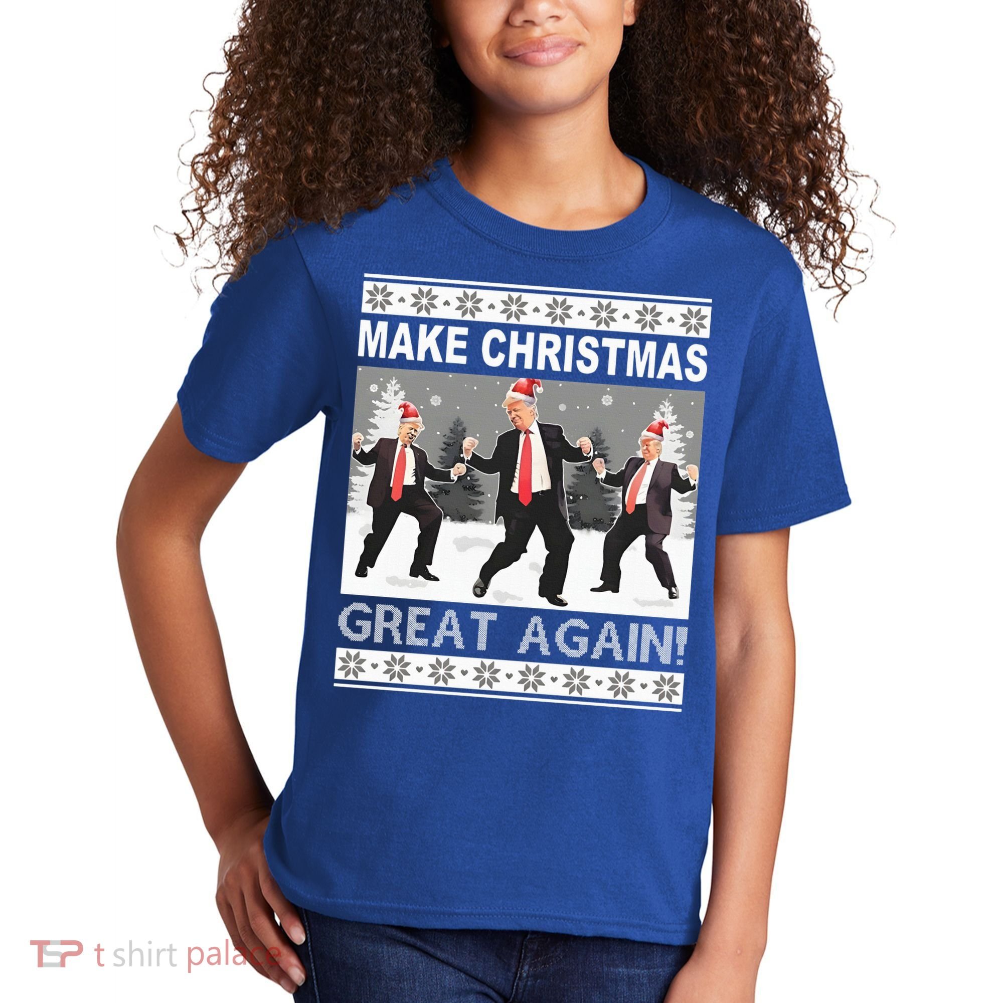 Make Christmas Great Again Trump Dancing Kids T-Shirt