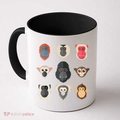 Monkey Chimpanzee Gorilla Spider Monkey Squirrel Monkey Coffee Mug