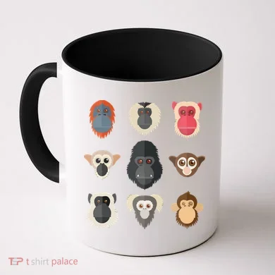 Monkey Chimpanzee Gorilla Spider Monkey Squirrel Monkey Coffee Mug