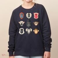 Monkey Chimpanzee Gorilla Spider Monkey Squirrel Monkey Women's Sweatshirt thumb 0