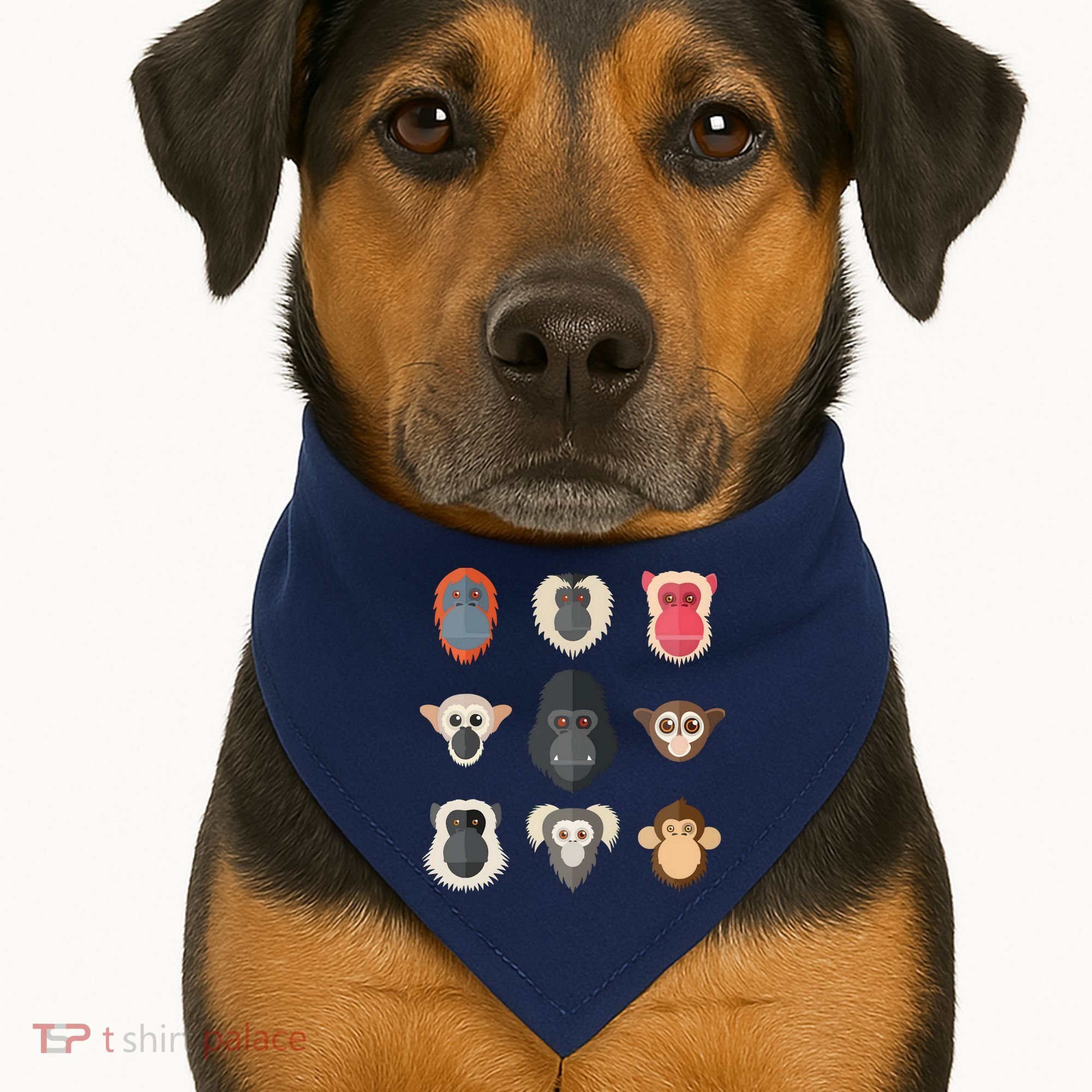Monkey Chimpanzee Gorilla Spider Monkey Squirrel Monkey USA-Made Doggie Bandana