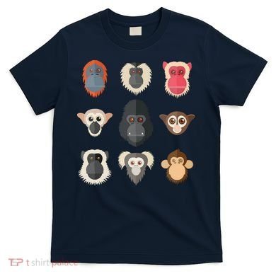 Monkey Chimpanzee Gorilla Spider Monkey Squirrel Monkey T-Shirt
