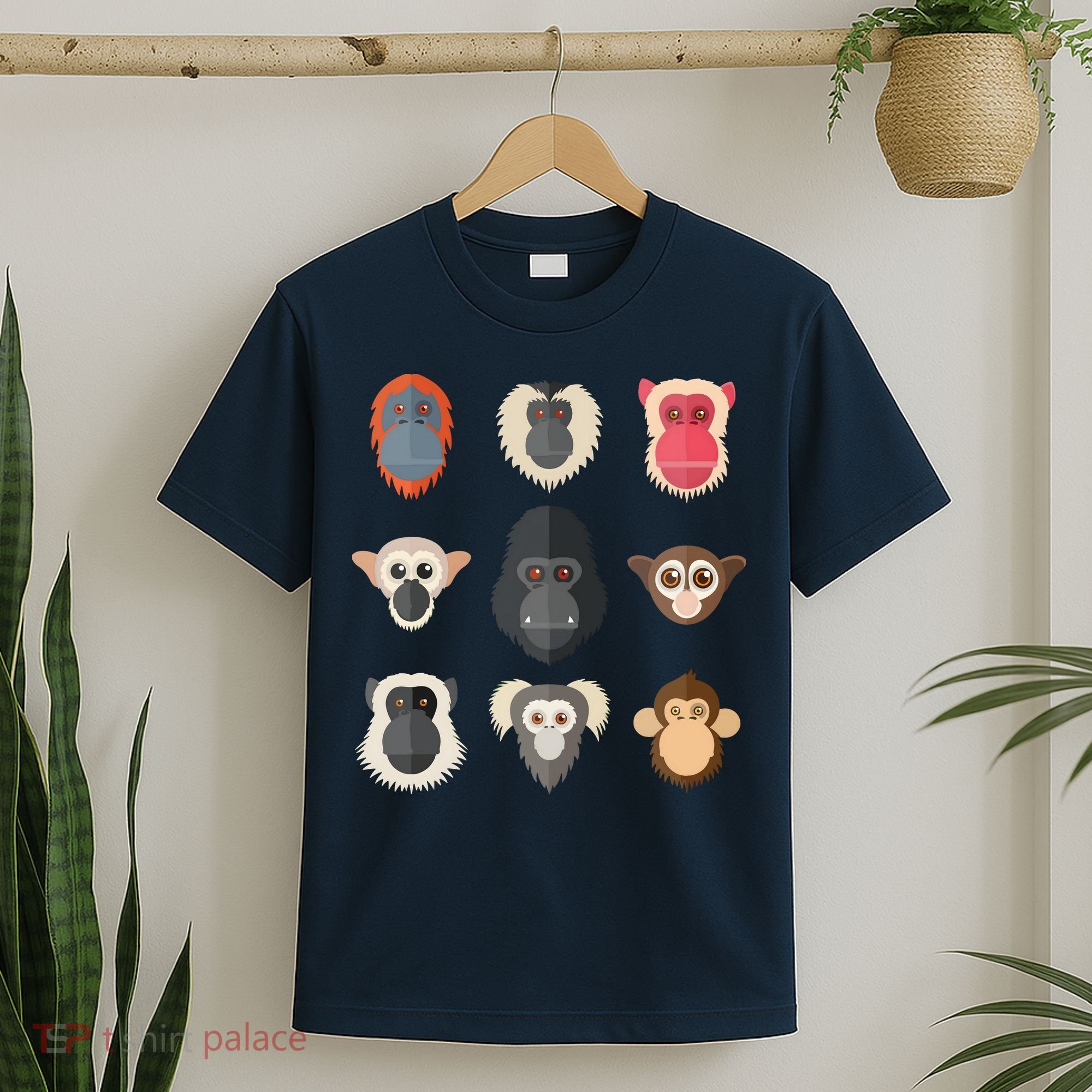 Monkey Chimpanzee Gorilla Spider Monkey Squirrel Monkey T-Shirt