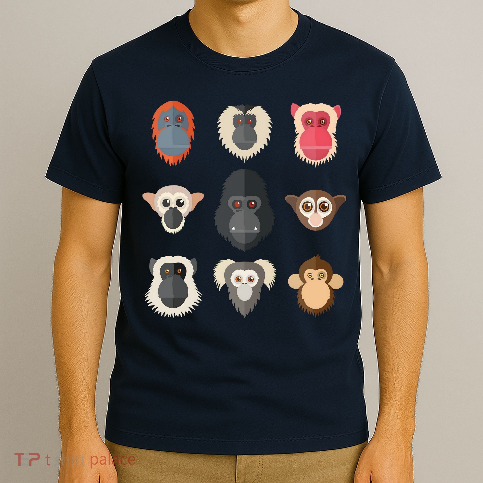 Monkey Chimpanzee Gorilla Spider Monkey Squirrel Monkey T-Shirt