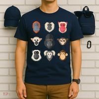 Monkey Chimpanzee Gorilla Spider Monkey Squirrel Monkey T-Shirt thumb 6