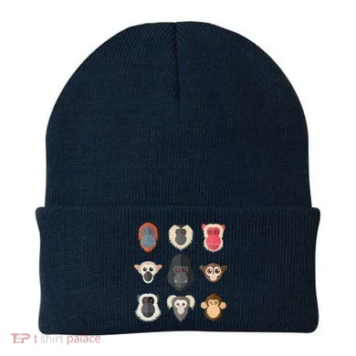 Monkey Chimpanzee Gorilla Spider Monkey Squirrel Monkey Beanie