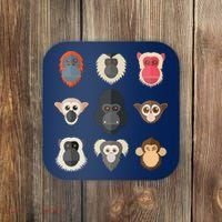 Monkey Chimpanzee Gorilla Spider Monkey Squirrel Monkey Coaster thumb 0