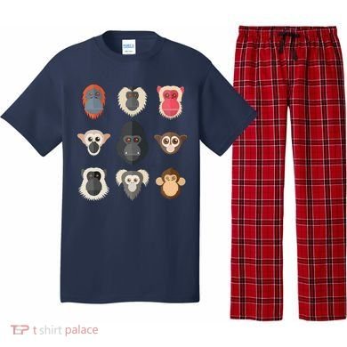 Monkey Chimpanzee Gorilla Spider Monkey Squirrel Monkey Pajama Set