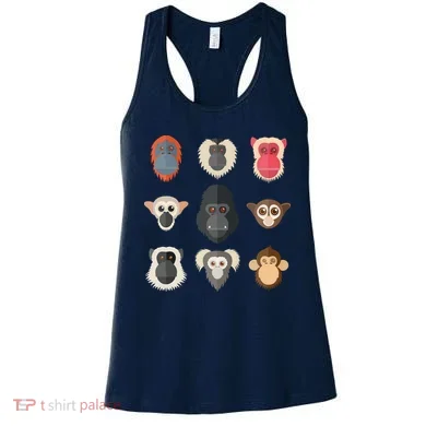 Monkey Chimpanzee Gorilla Spider Monkey Squirrel Monkey Women's Tank Top