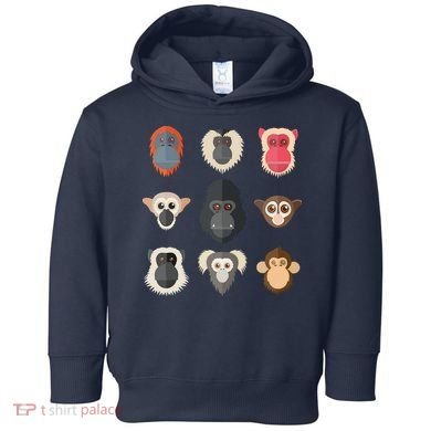 Monkey Chimpanzee Gorilla Spider Monkey Squirrel Monkey Toddler Hoodie