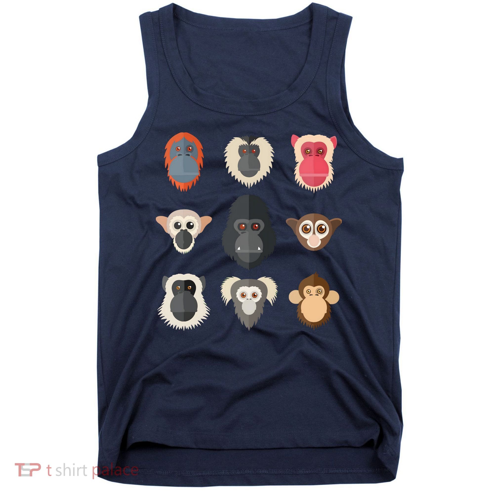 Monkey Chimpanzee Gorilla Spider Monkey Squirrel Monkey Tank Top
