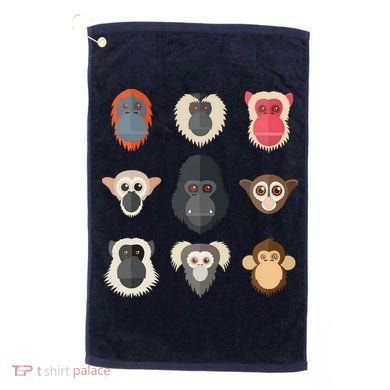 Monkey Chimpanzee Gorilla Spider Monkey Squirrel Monkey Golf Towel