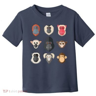 Monkey Chimpanzee Gorilla Spider Monkey Squirrel Monkey Toddler T-Shirt