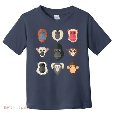 Monkey Chimpanzee Gorilla Spider Monkey Squirrel Monkey Toddler T-Shirt