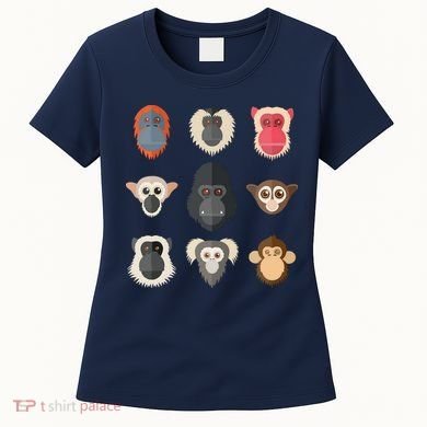 Monkey Chimpanzee Gorilla Spider Monkey Squirrel Monkey Women's T-Shirt