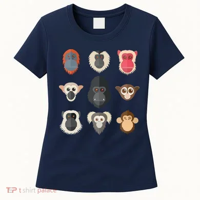 Monkey Chimpanzee Gorilla Spider Monkey Squirrel Monkey Women's T-Shirt