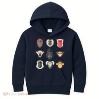 Monkey Chimpanzee Gorilla Spider Monkey Squirrel Monkey Kids Hoodie thumb 0