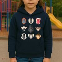 Monkey Chimpanzee Gorilla Spider Monkey Squirrel Monkey Kids Hoodie thumb 3