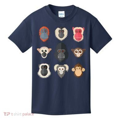 Monkey Chimpanzee Gorilla Spider Monkey Squirrel Monkey Kids T-Shirt