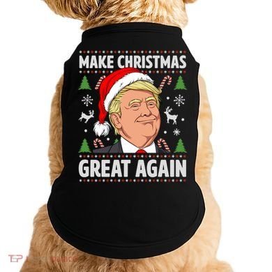 Make Christmas Great Again Funny Trump Ugly Christmas Gift Doggie Tank
