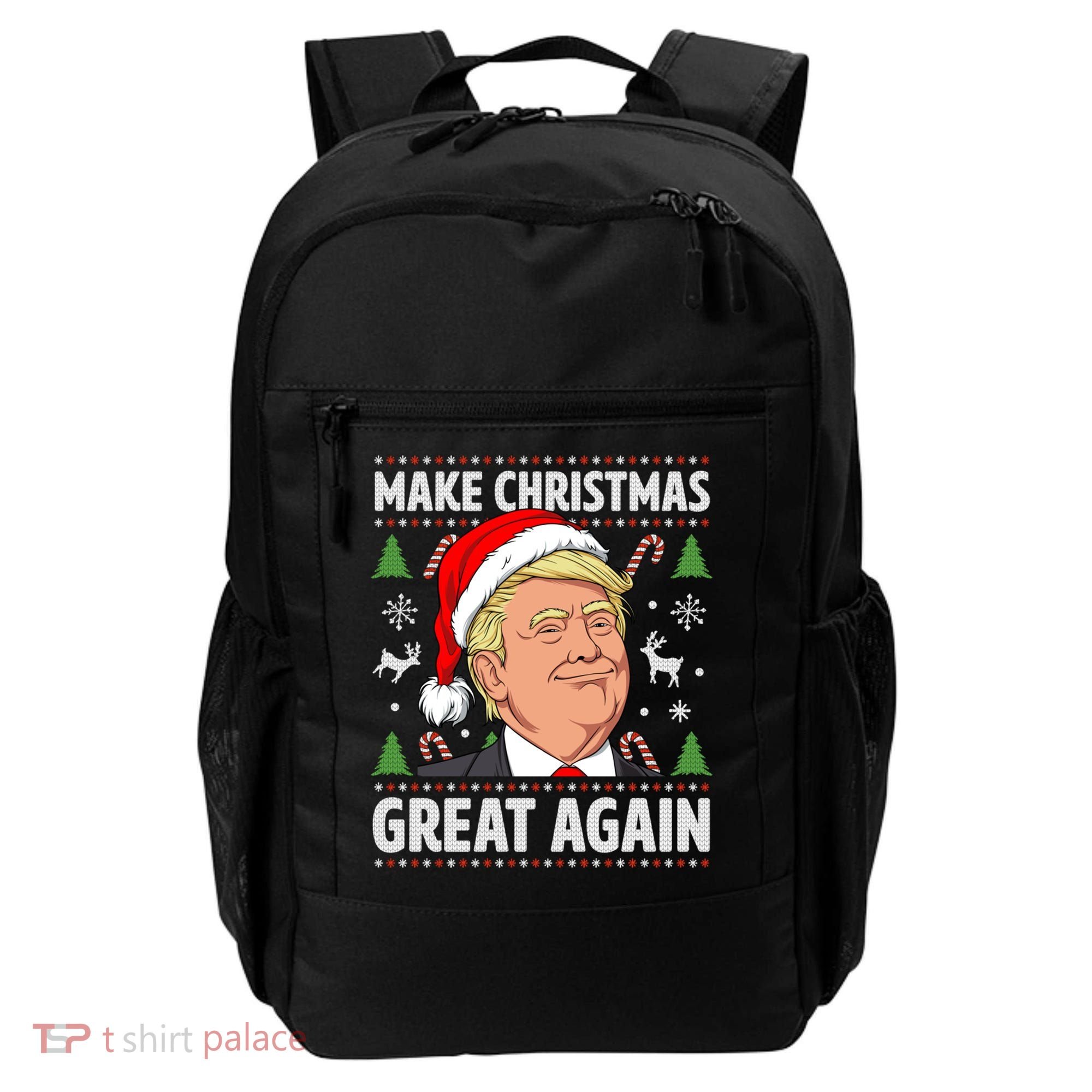 Make Christmas Great Again Funny Trump Ugly Christmas Gift Backpack