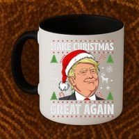Make Christmas Great Again Funny Trump Ugly Christmas Gift Coffee Mug thumb 2