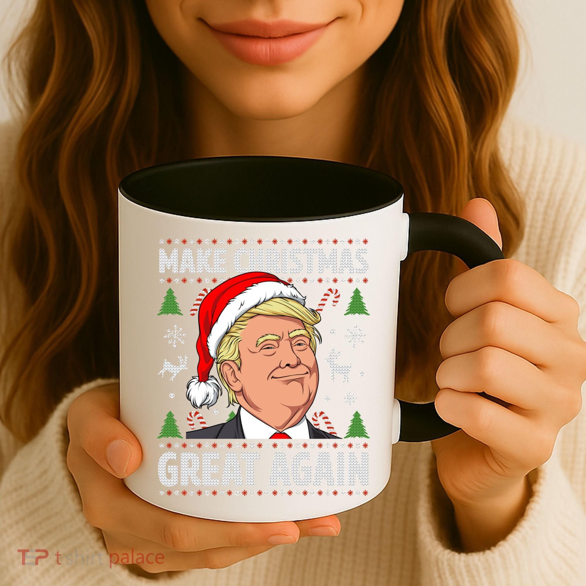 Make Christmas Great Again Funny Trump Ugly Christmas Gift Coffee Mug