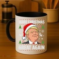 Make Christmas Great Again Funny Trump Ugly Christmas Gift Coffee Mug thumb 4