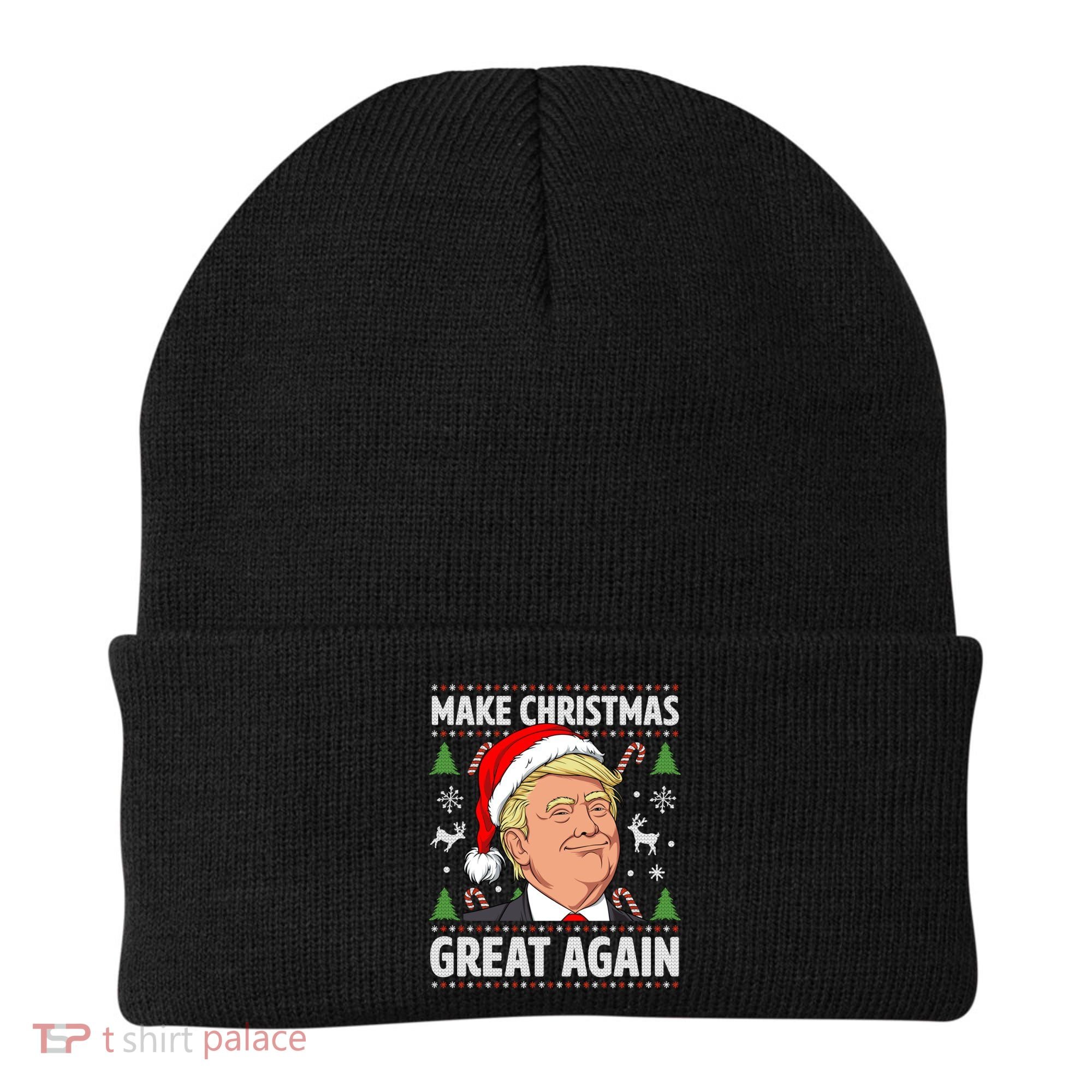 Make Christmas Great Again Funny Trump Ugly Christmas Gift Beanie