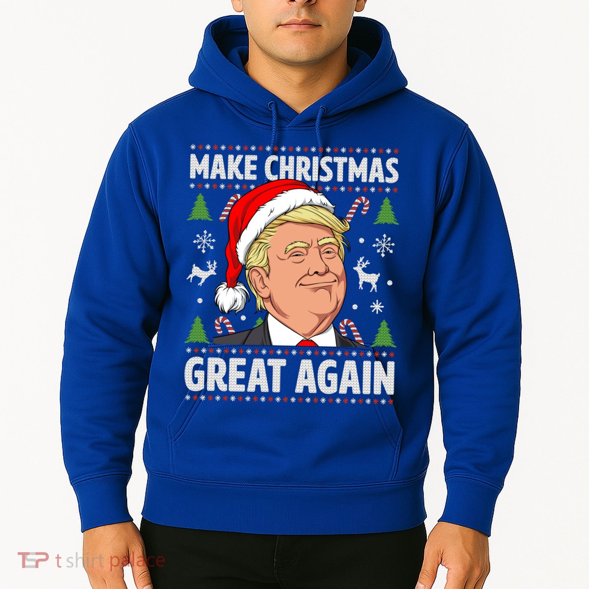 Make Christmas Great Again Funny Trump Ugly Christmas Gift Hoodie